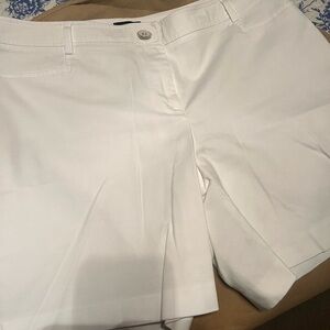 Rafaella White Bermuda Shorts Tailored Mid-Length
